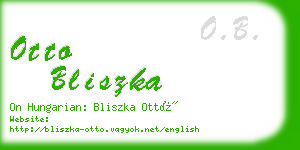 otto bliszka business card